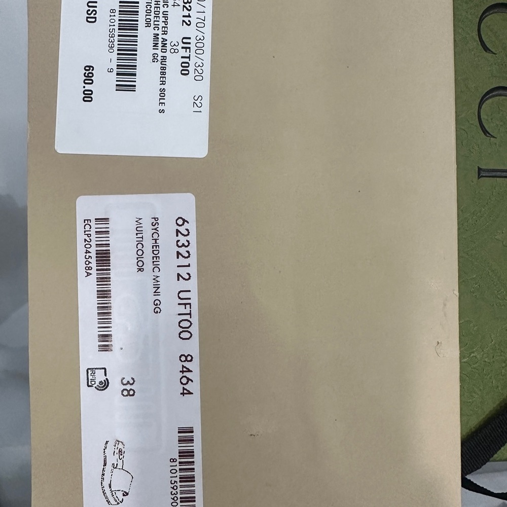 Gucci Multicolor GG Canvas Platform Slide Sandals - Picture 2 of 4